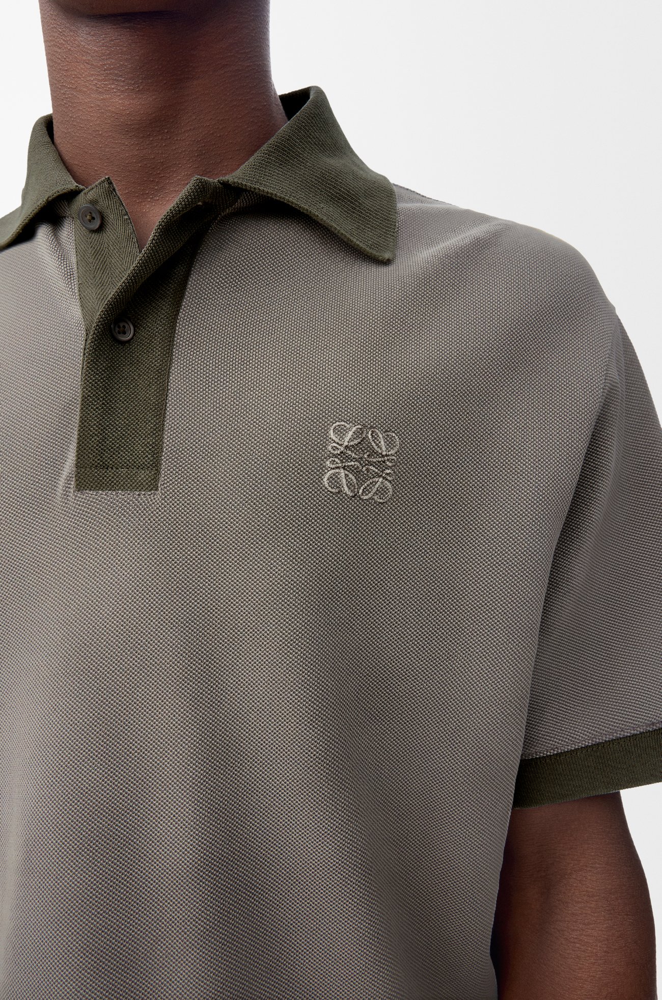 LOEWE Polo en algodón Verde Caqui