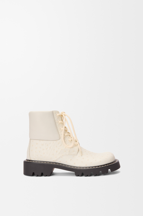 LOEWE Sierra combat boot in embossed calfskin Ecru plp_rd