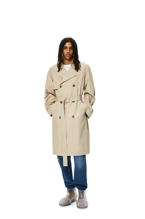 LOEWE Trench coat in cotton Stone Grey