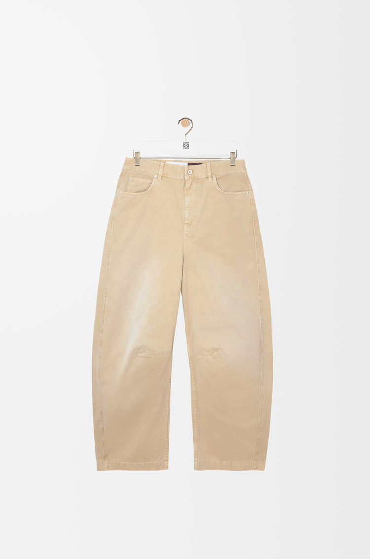 LOEWE Pantalón barrel en algodón Beige Claro
