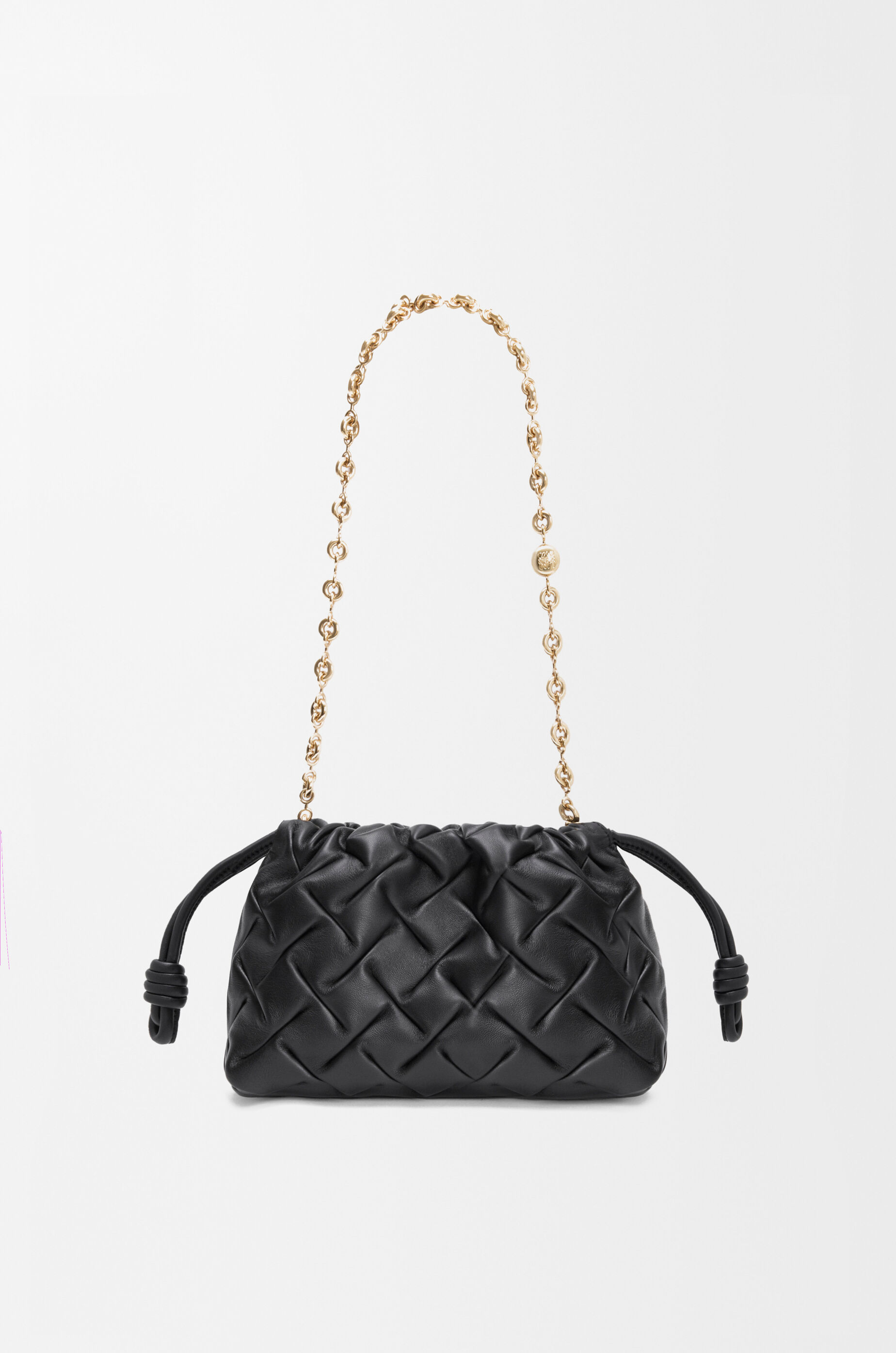 Mini Flamenco purse in pinched nappa calfskin Black - LOEWE USA