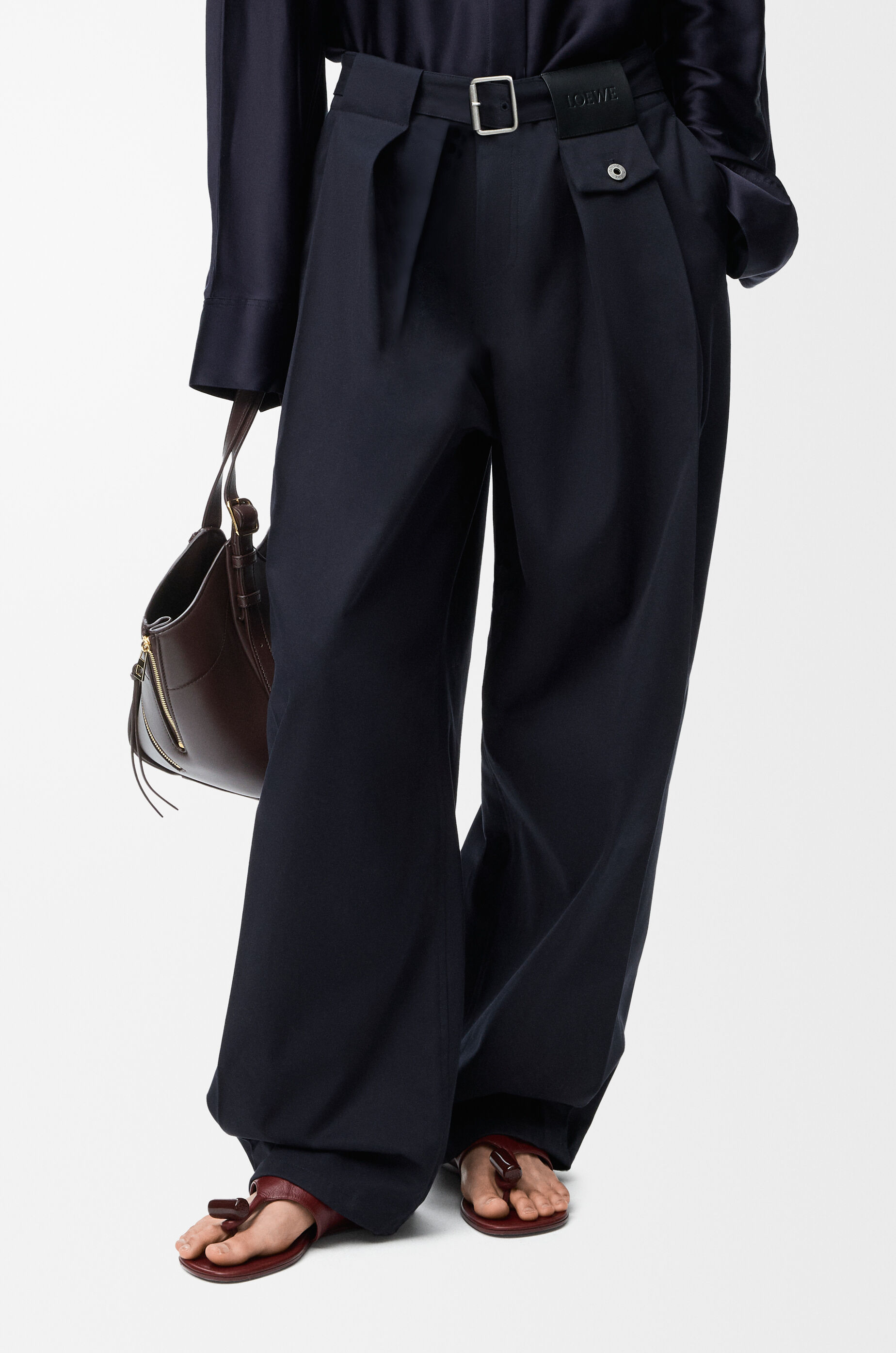 トラウザーズ（コットン&シルク） ブルー - LOEWE