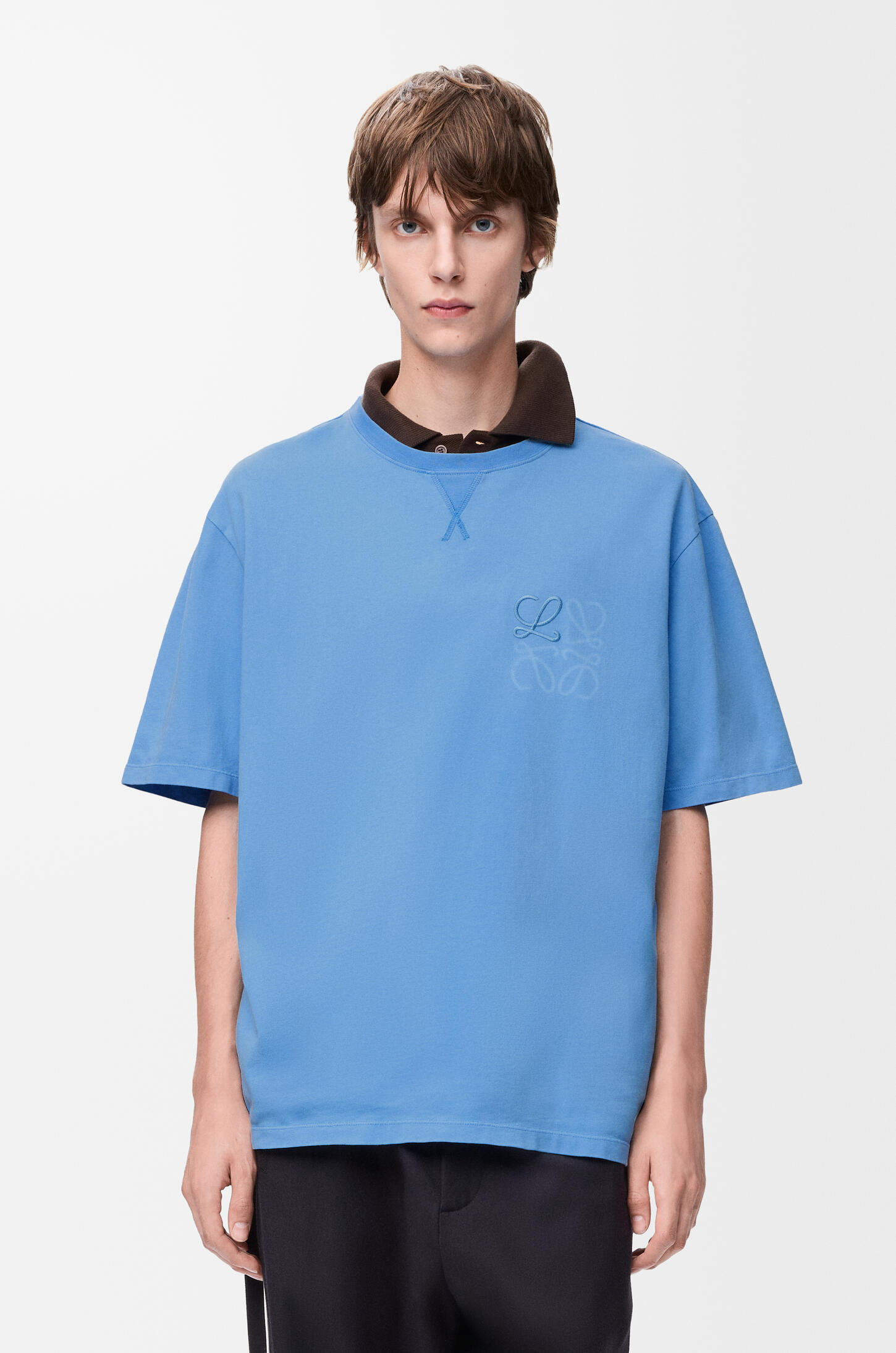 LOEWE Loose fit T-shirt in cotton Blue