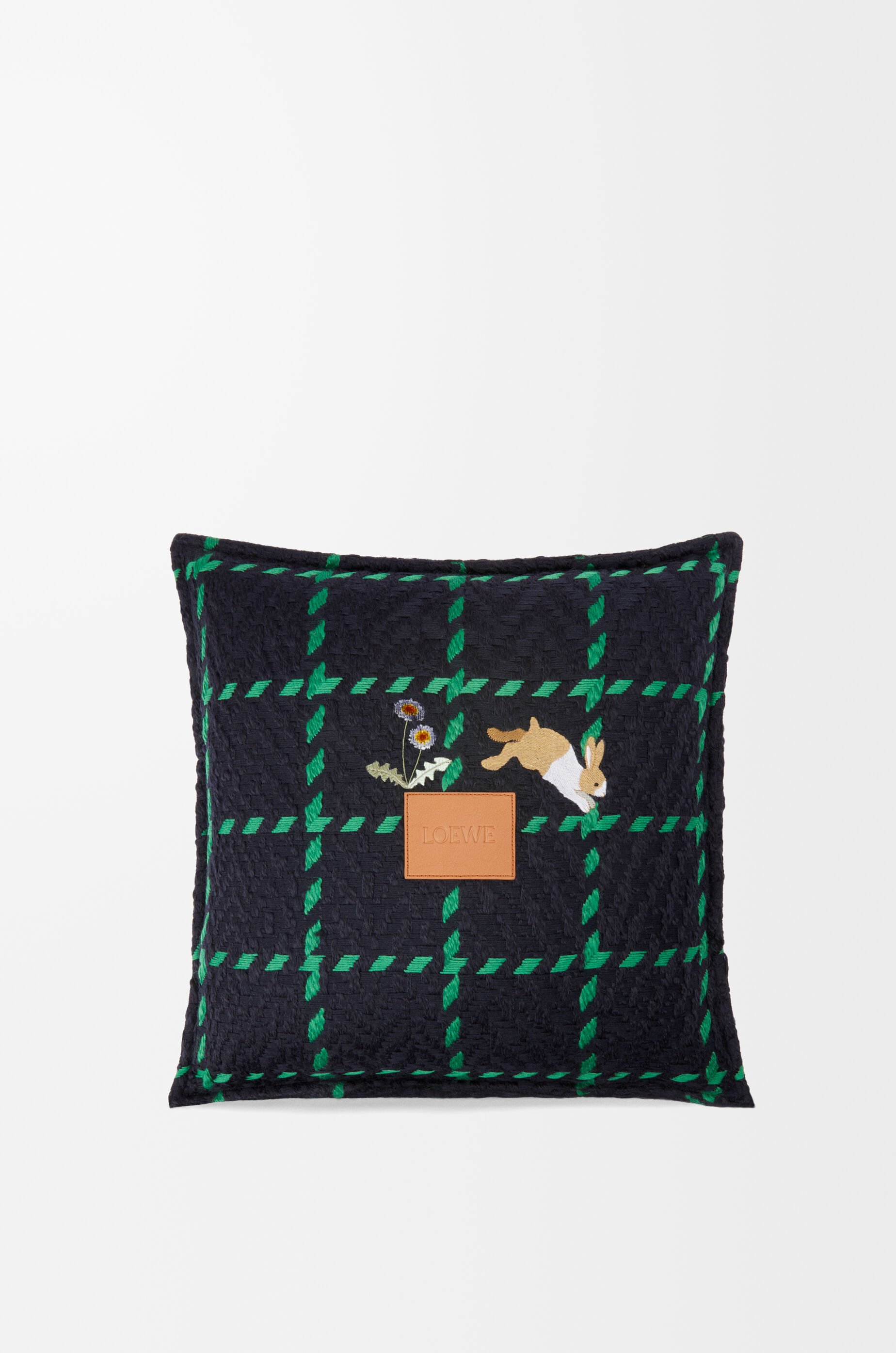 うさぎ クッション（ウール&カシミヤ） グリーン - LOEWE