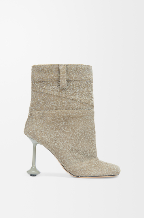 LOEWE Toy ankle bootie in brushed suede Khaki Green plp_rd