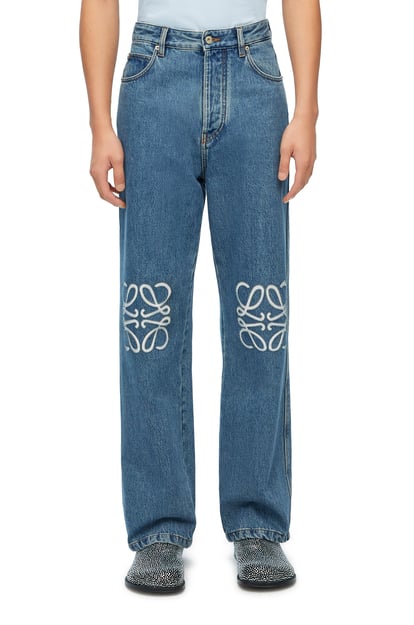 LOEWE Anagram baggy jeans in denim Mid Blue Denim plp_rd