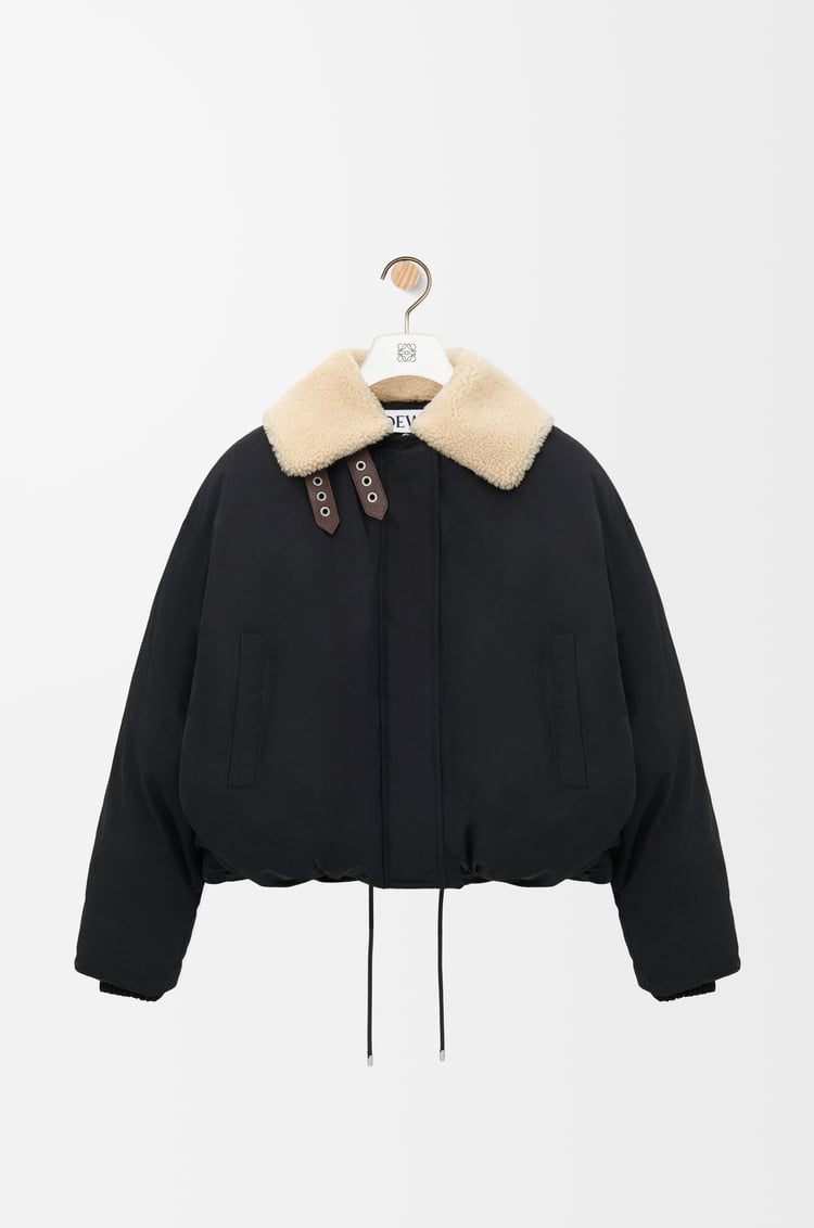 LOEWE Chaqueta acolchada en mezcla de algodón técnico Negro