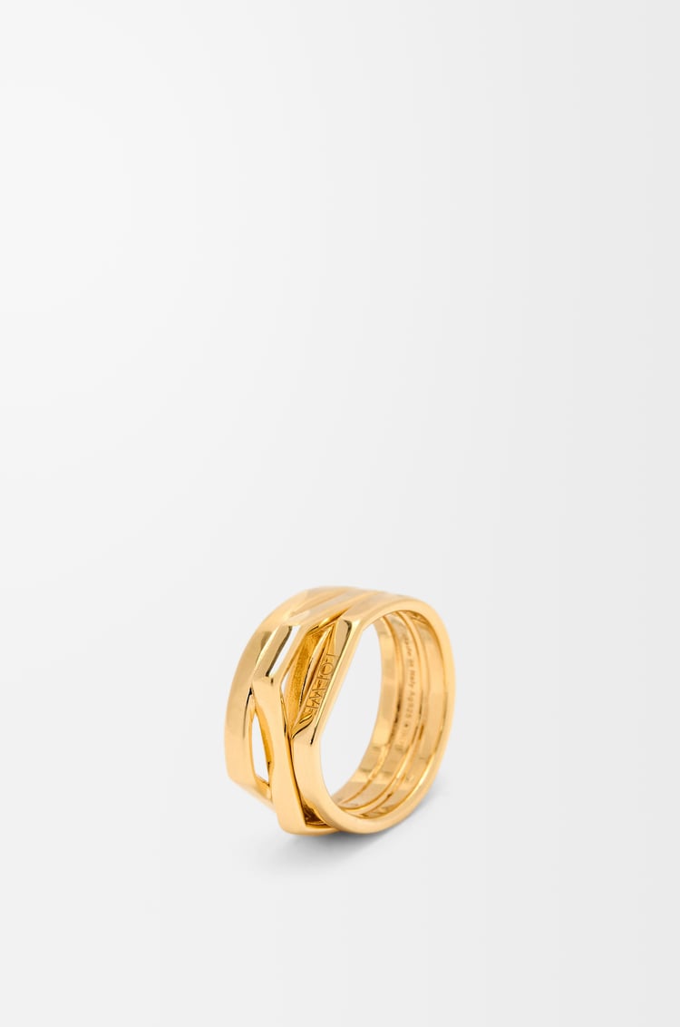 LOEWE Stacked ring in sterling silver Gold