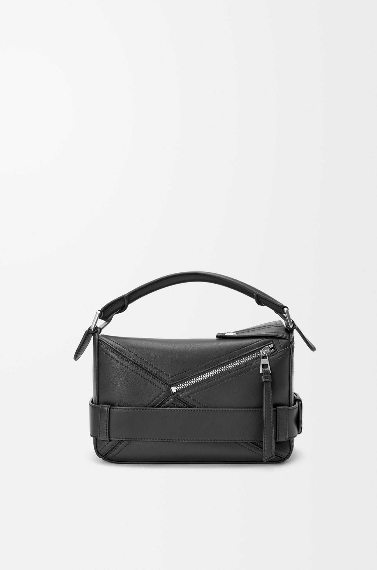 LOEWE パズル バイカー バッグ スモール（シャイニーカーフ） ブラック