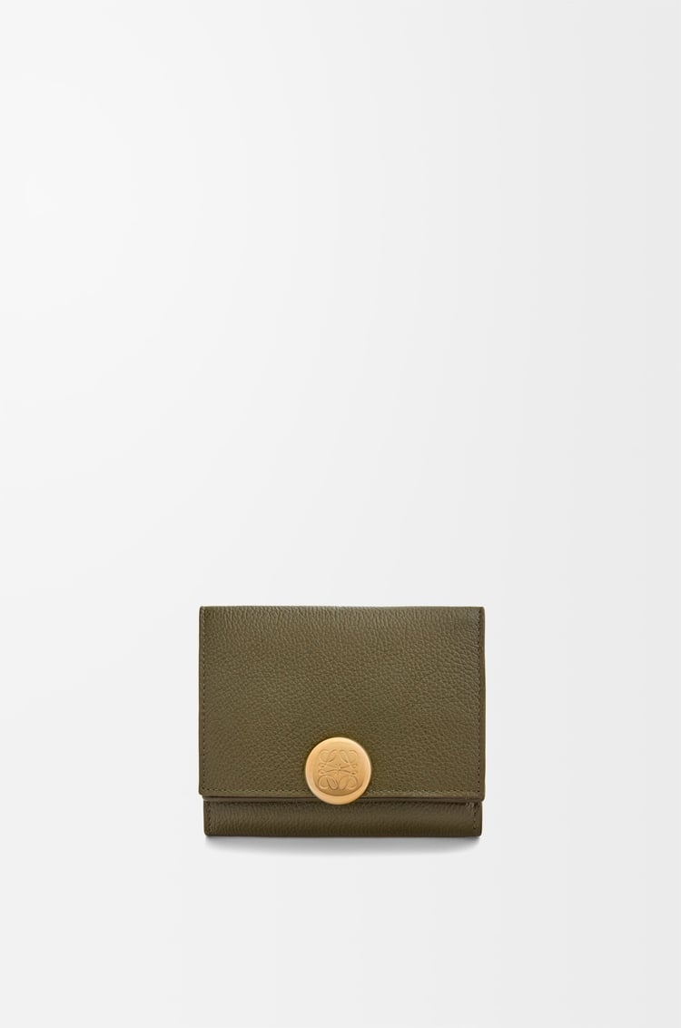 LOEWE ペブル トライフォールド ウォレット（ペブルグレインカーフ） ダークカーキ
