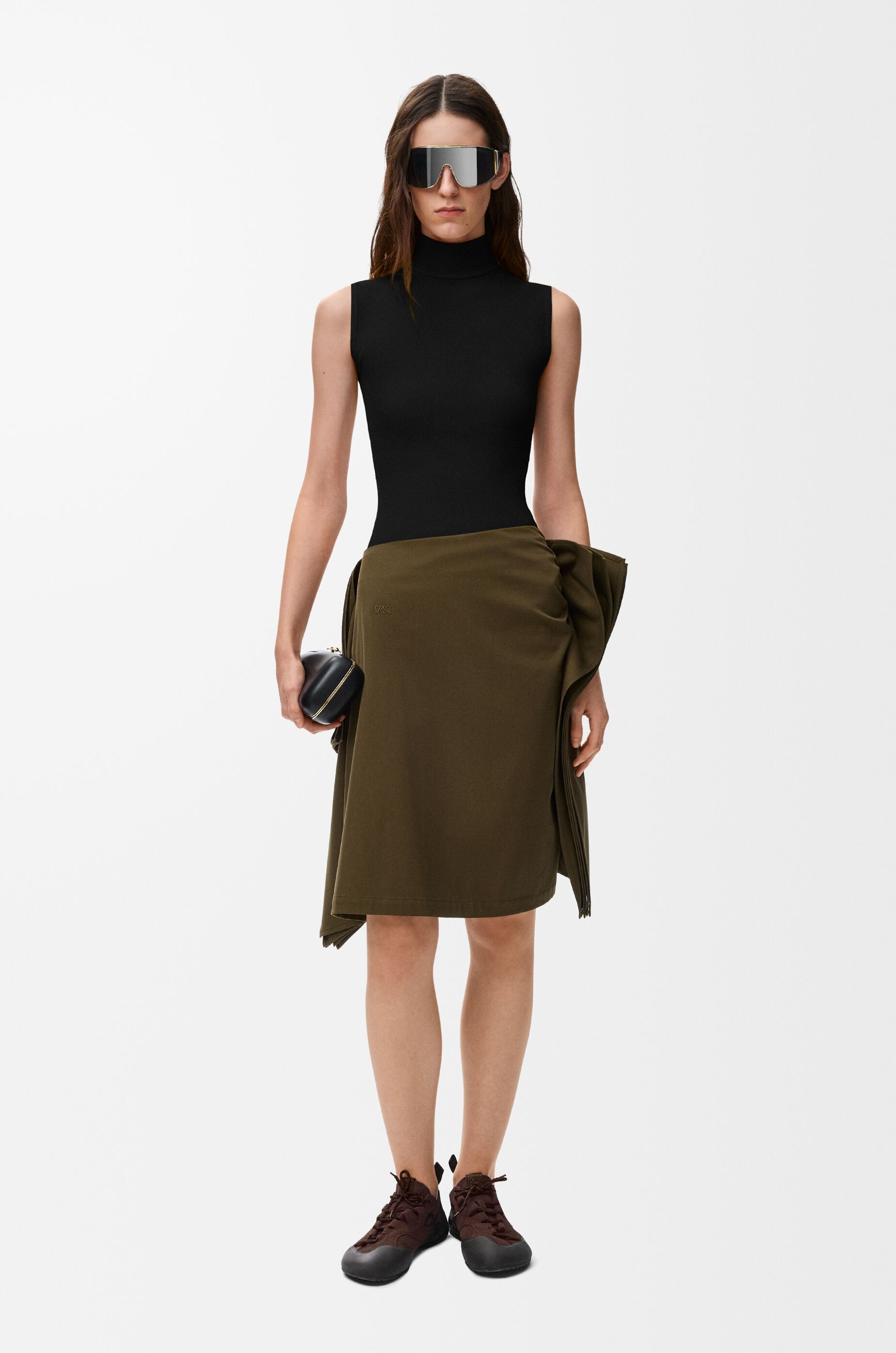 スカート（コットン&シルク） グリーン - LOEWE Japan official website