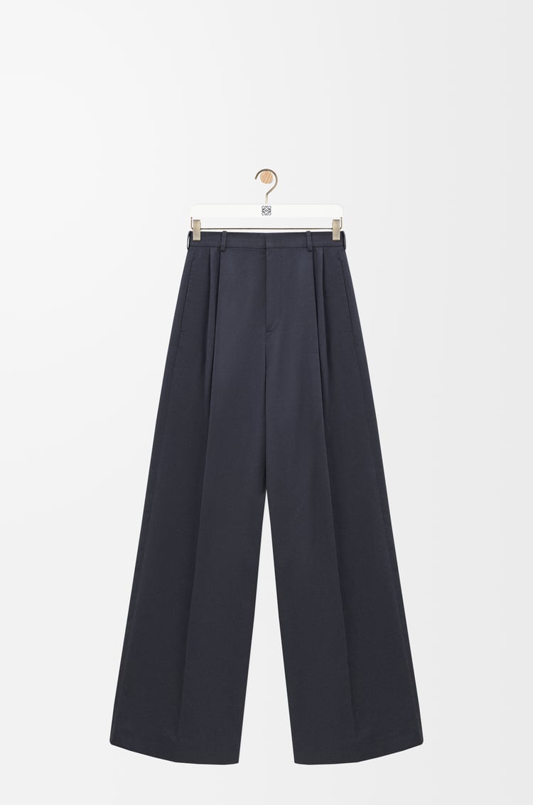 LOEWE Pleated trousers in cotton Grey
