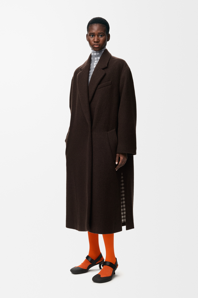 LOEWE Abrigo en cashmere Marrón