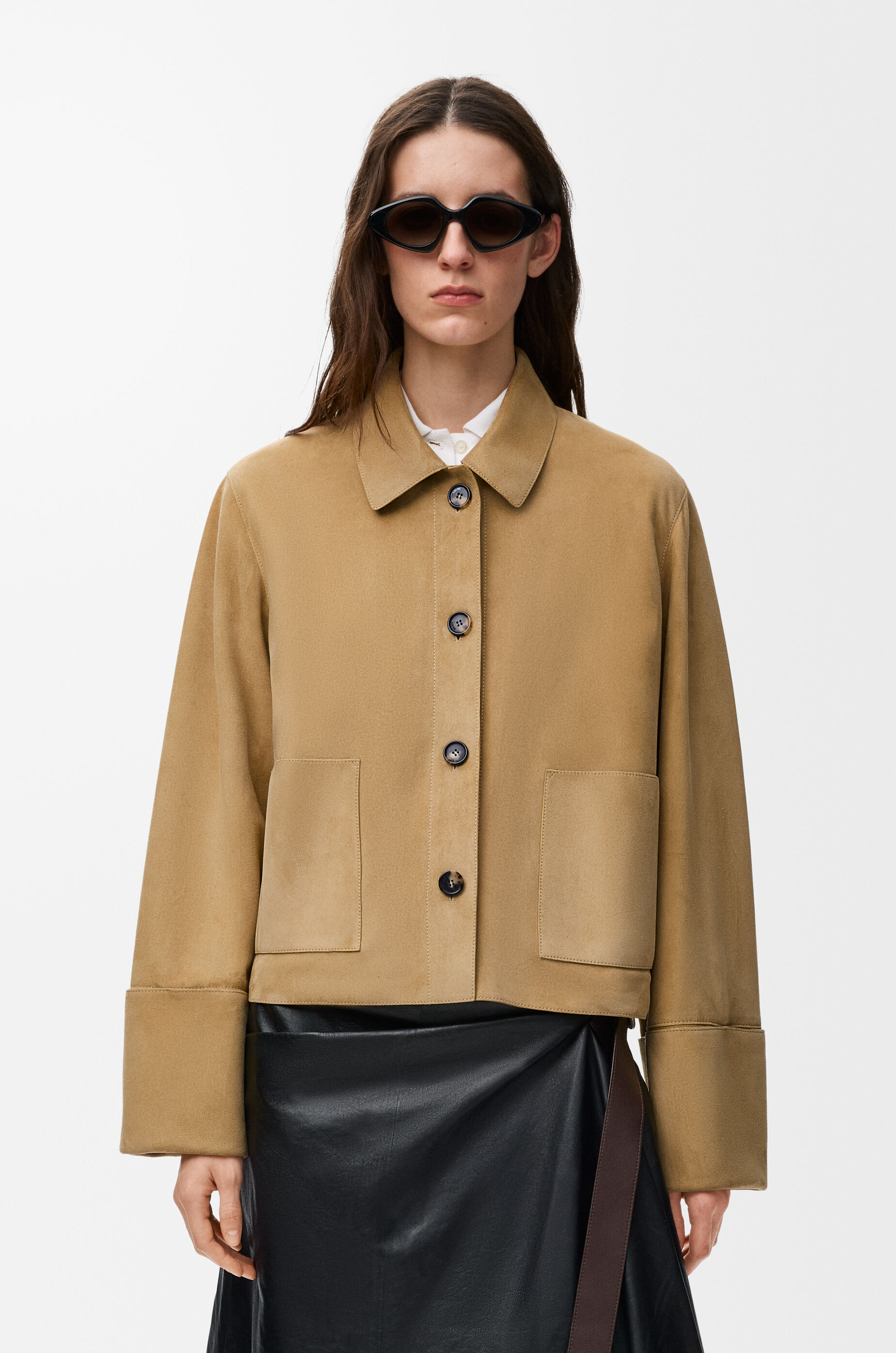 ターンアップ ジャケット（スエードラム） ゴールド - LOEWE Japan