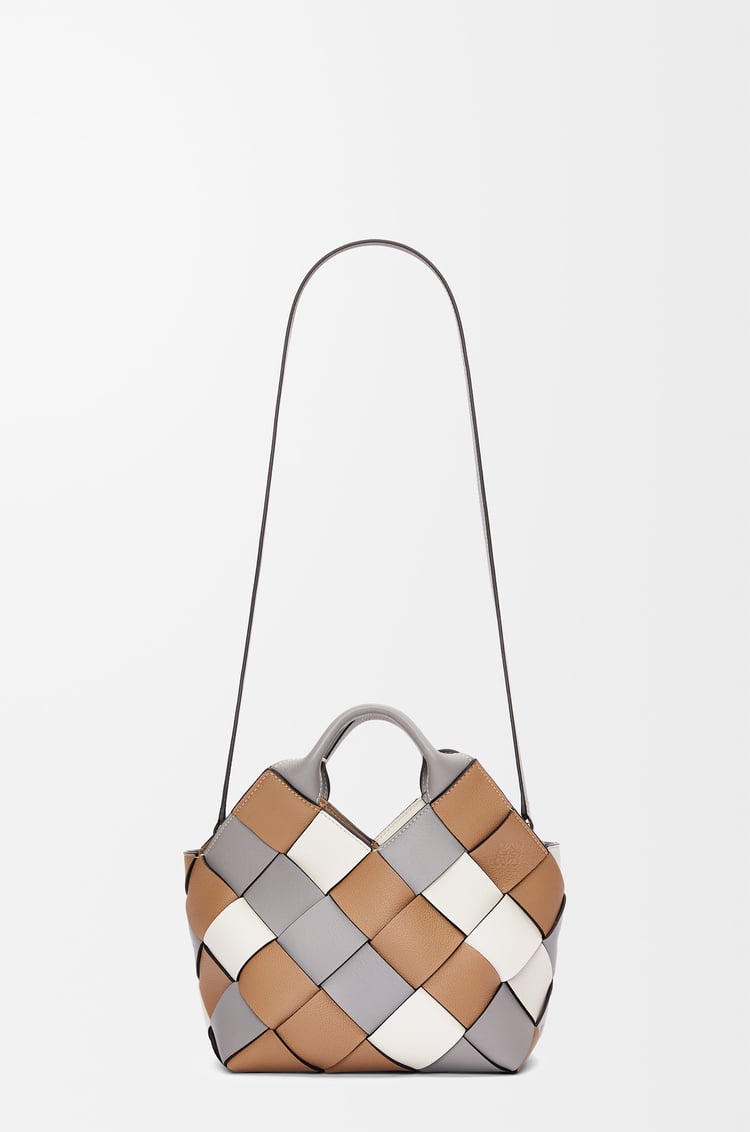 LOEWE WOVEN BASKET SMALL BAG Smoke/Moka