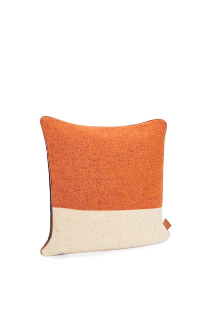 LOEWE Stripe cushion in wool and linen 橘色/多色 plp_rd