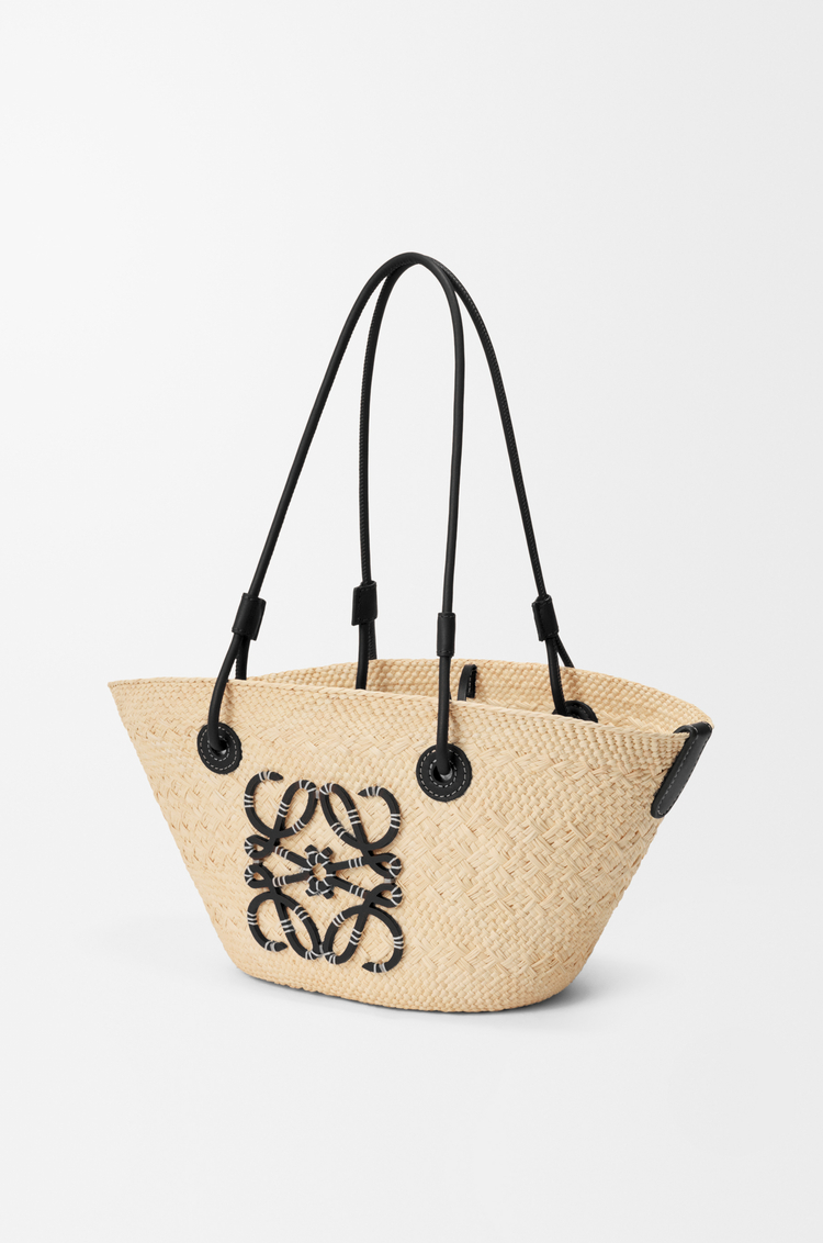 LOEWE アナグラム バスケットバッグ スモール（イラカヤシ&カーフ） ナチュラル/ブラック