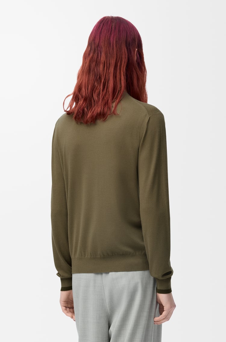 LOEWE Pull en laine Vert/Vert Kaki