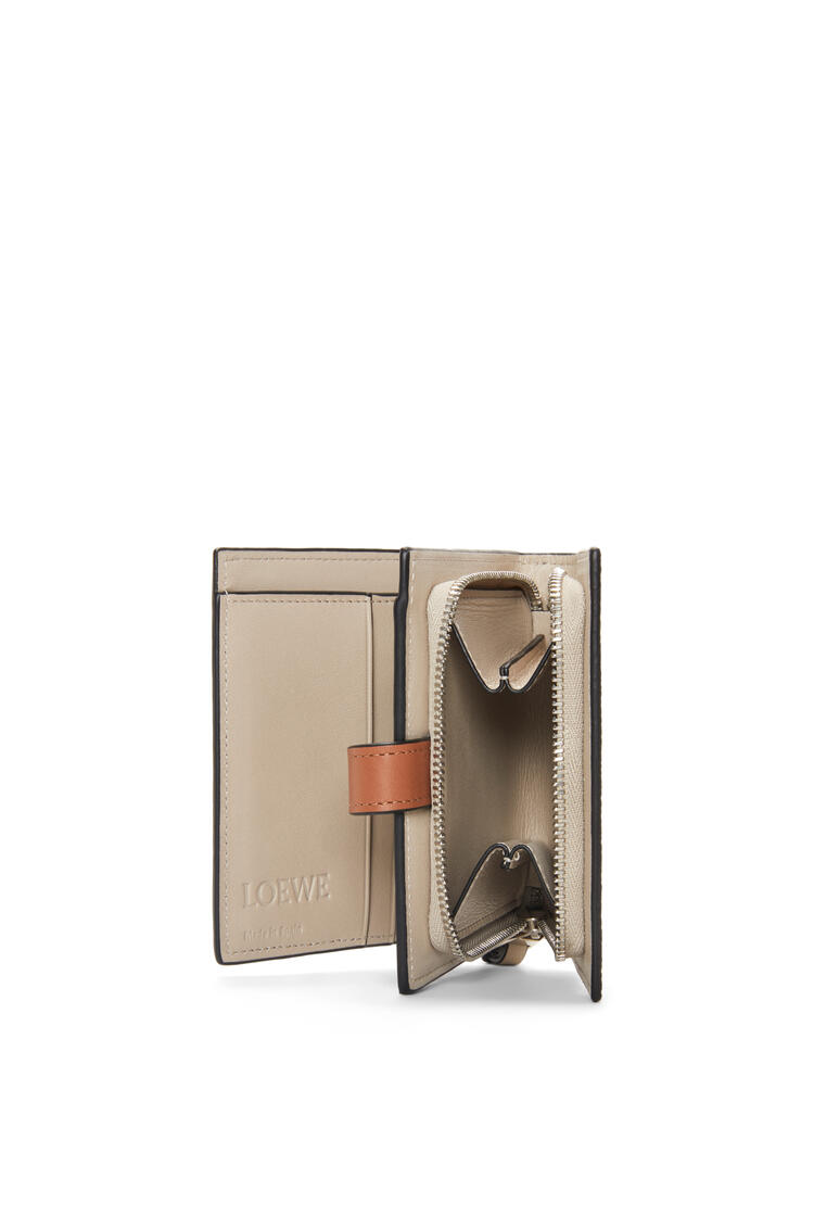 LOEWE Compact zip wallet in soft grained calfskin Rosemary/Tan