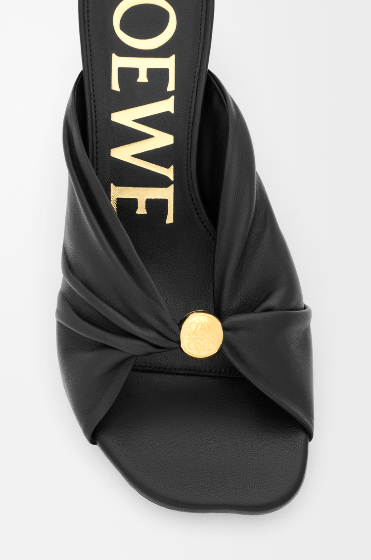 LOEWE 纳帕羊皮革 Pebble Soft 凉鞋 黑色