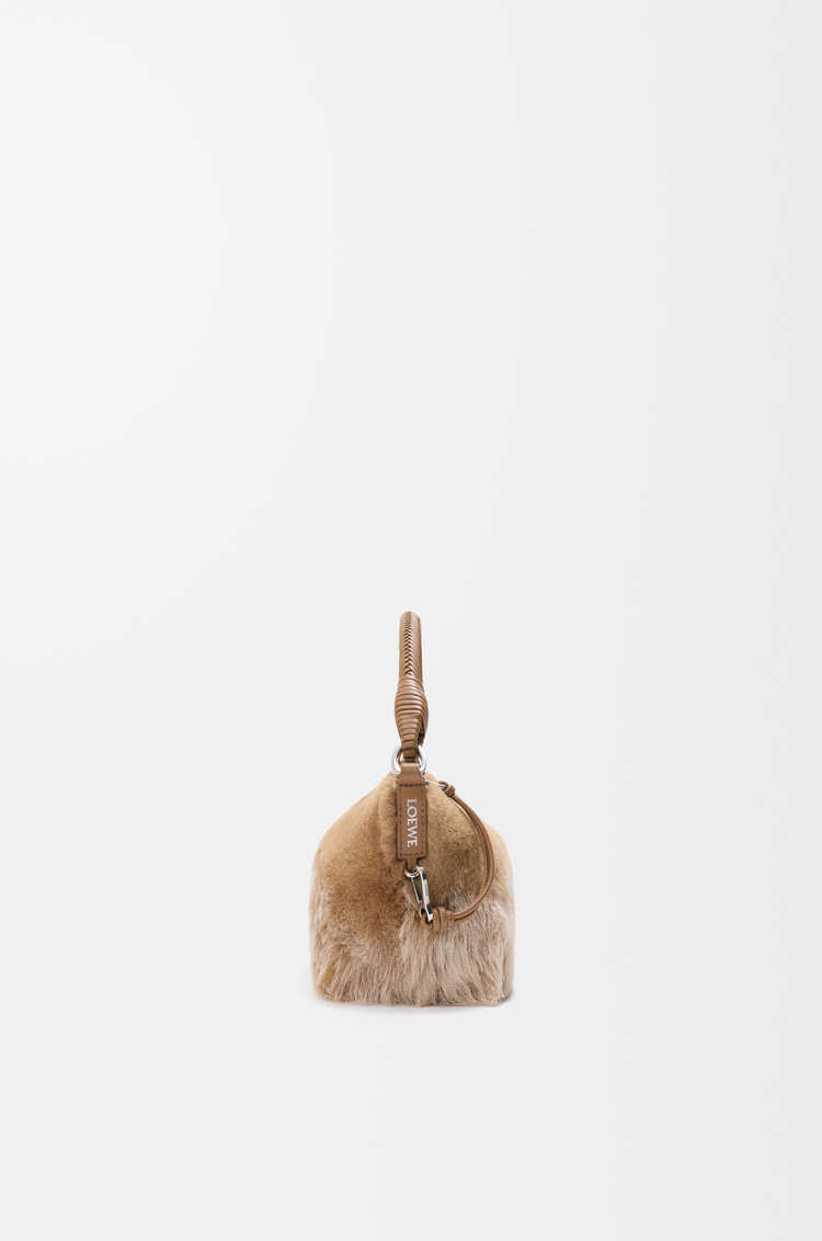 LOEWE Cala Mini Bag in gradient shearling Camel