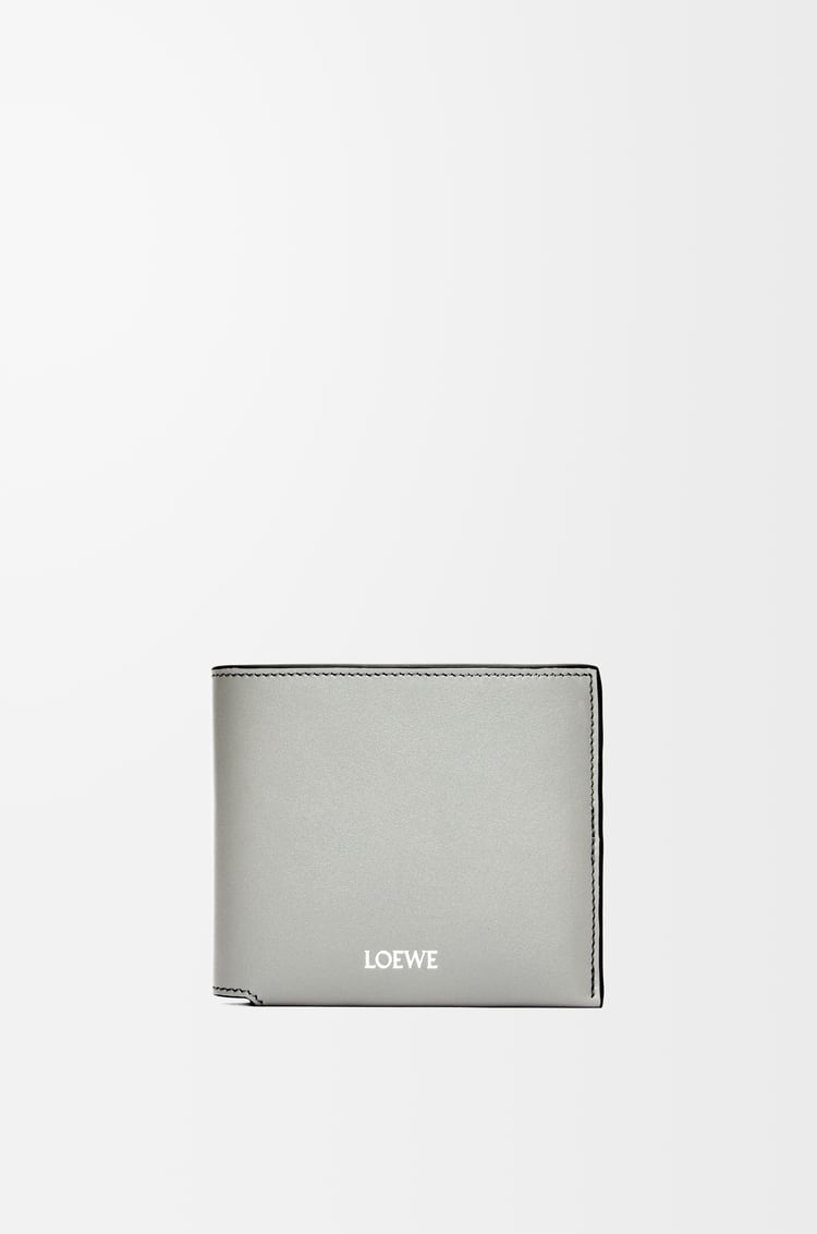 LOEWE Bifold wallet in shiny nappa calfskin Pearl Grey/Dark Grey