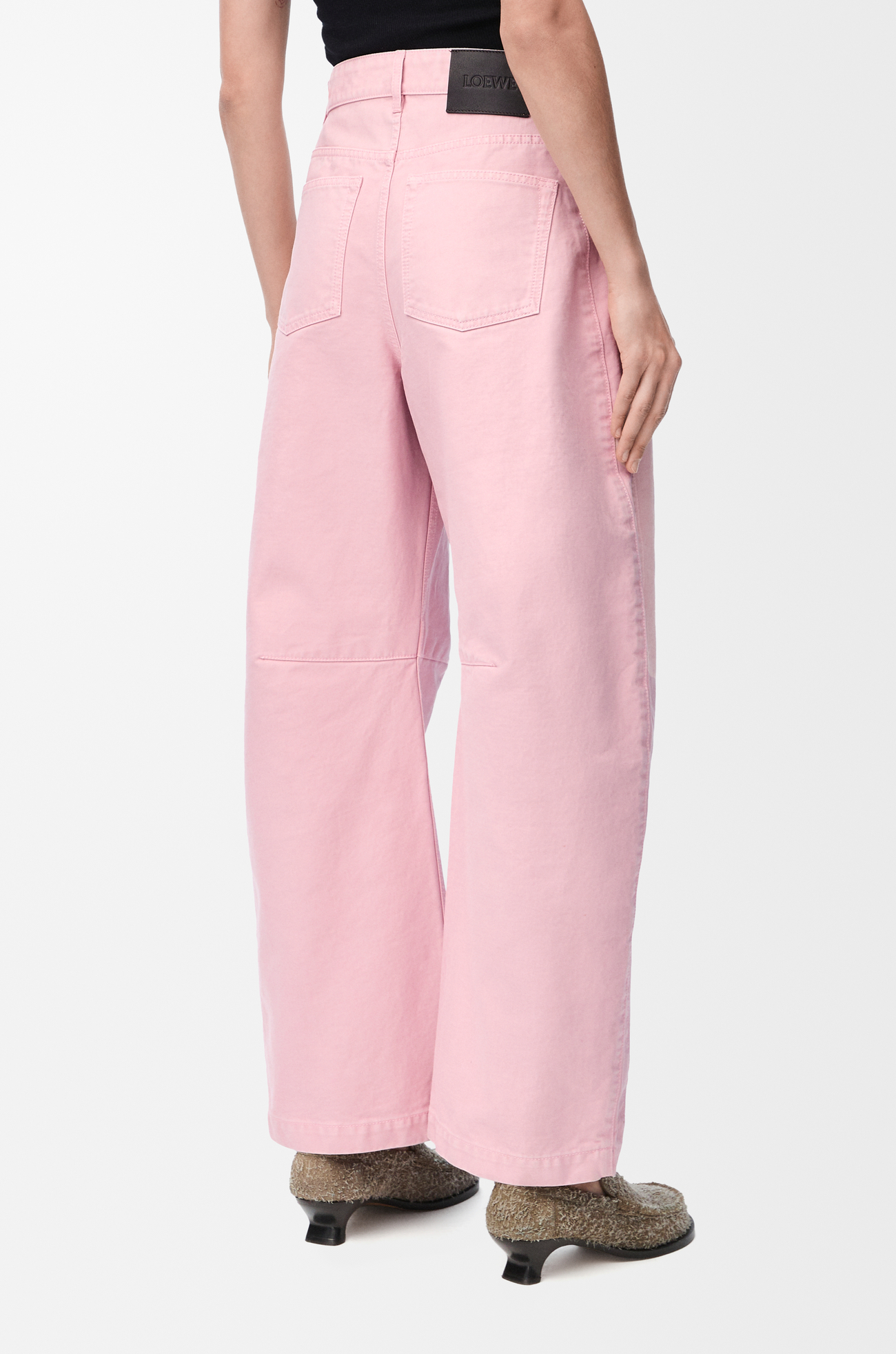 LOEWE Barrel trousers in cotton Pink