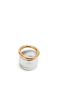 LOEWE Nappa knot ring in sterling silver Silver/Gold pdp_rd