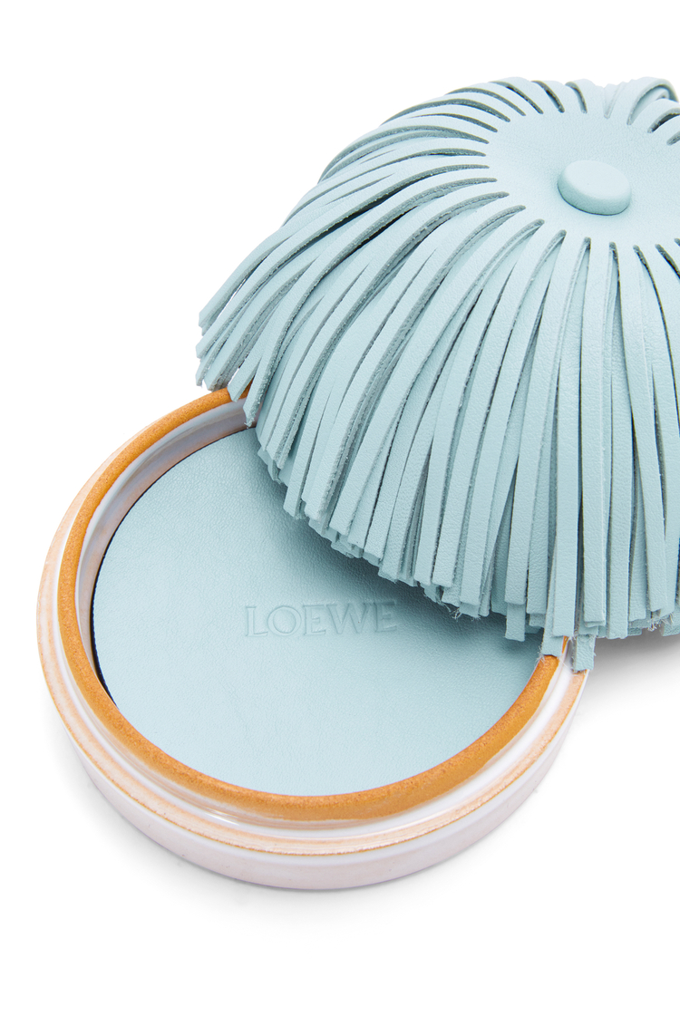LOEWE Small tassel box in ceramic and calfskin Light Blue