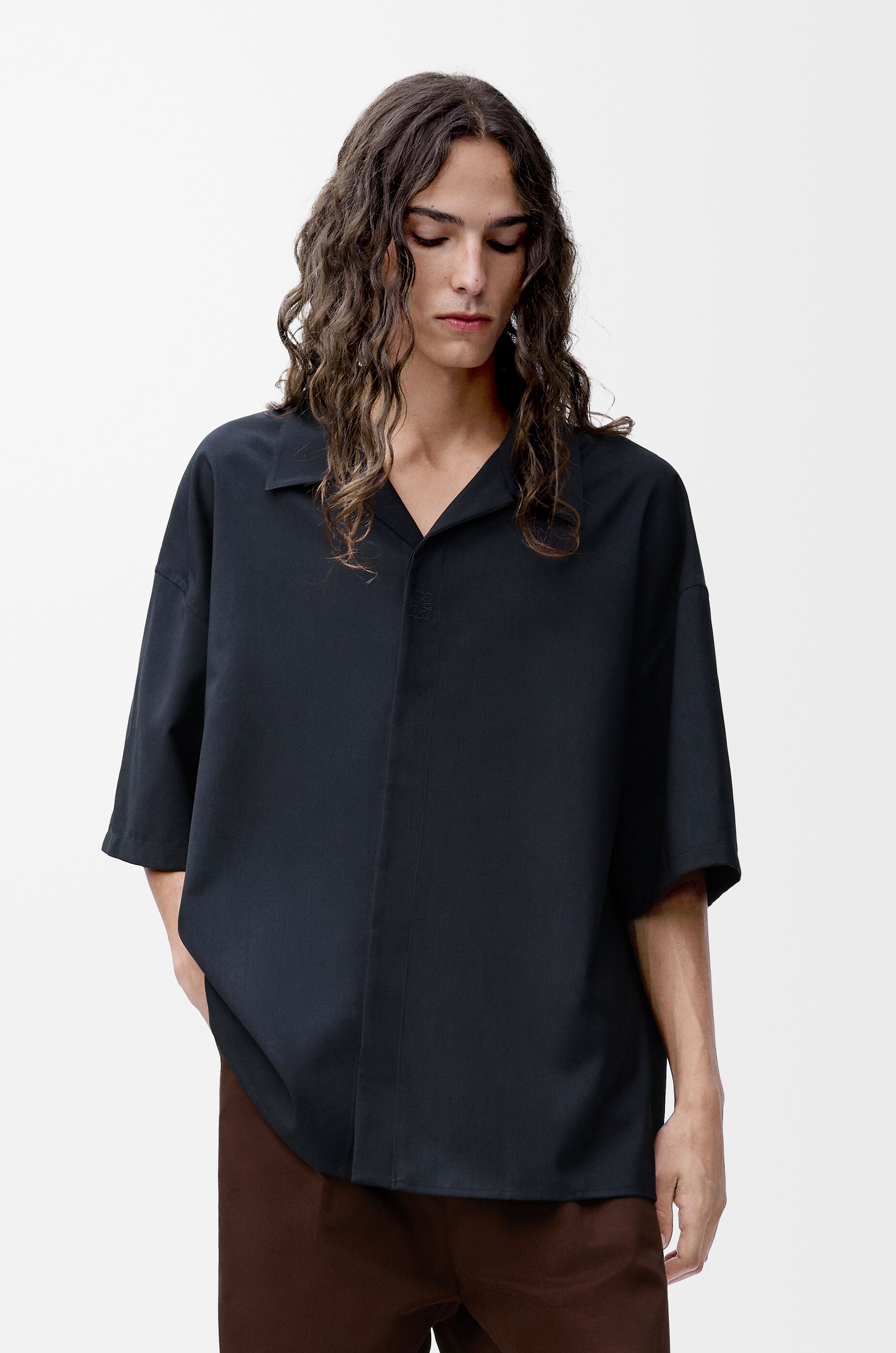 Shirt in wool Black - LOEWE