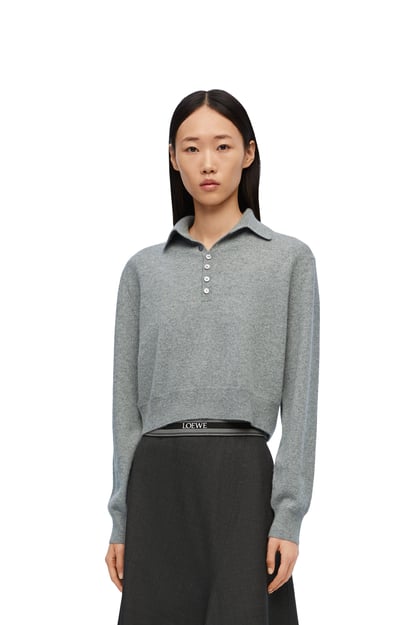 LOEWE Polo sweater in cashmere Grey Melange plp_rd