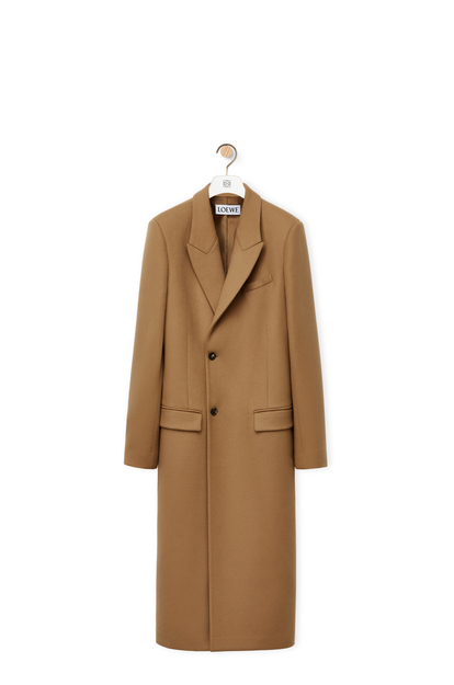 LOEWE Tailored coat in wool and cashmere Camel