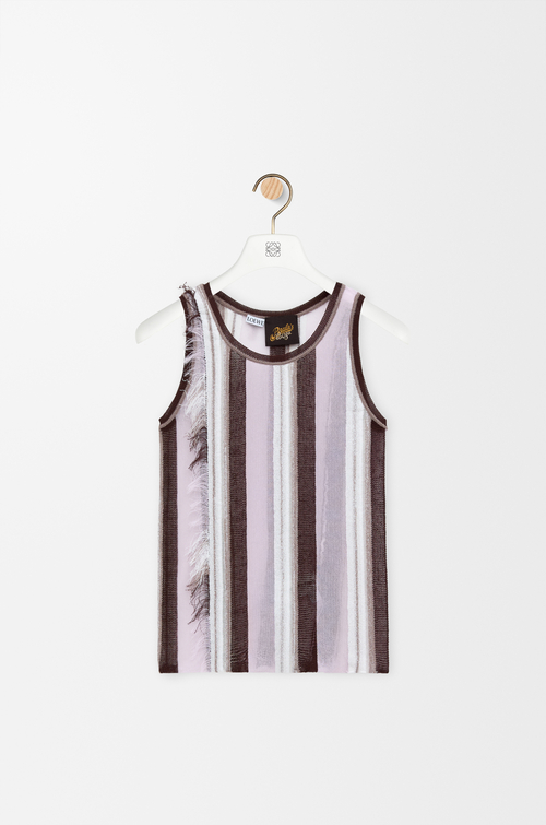 LOEWE 嫘縈和棉質混紡上衣 紫丁香色/多色