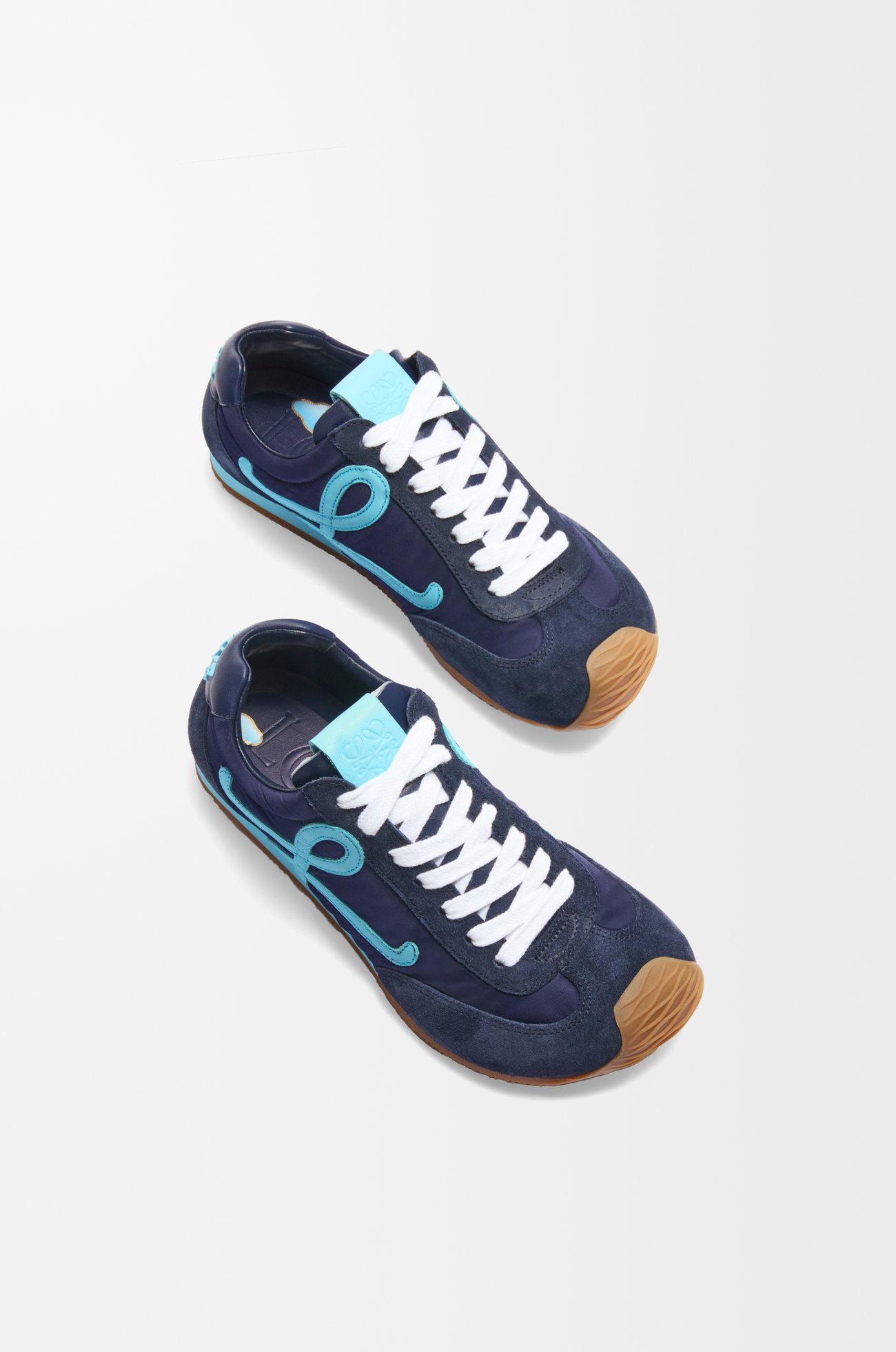 LOEWE Ballet Runner 2.0 en nailon y piel de becerro Azul Marino/Turquesa