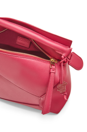 LOEWE Small Puzzle Edge bag in satin calfskin Ruby Red Glaze