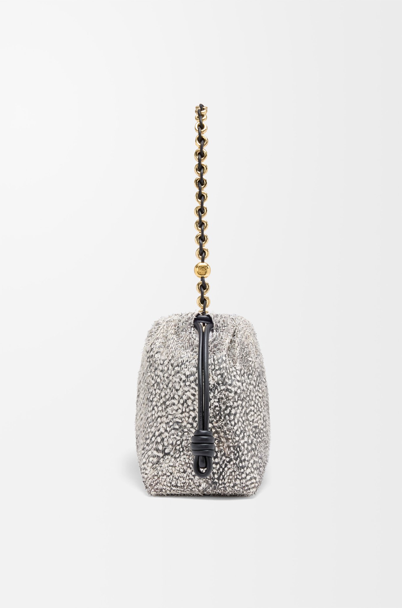 LOEWE 中型山羊皮 Flamenco Purse 包款 黑色/白色