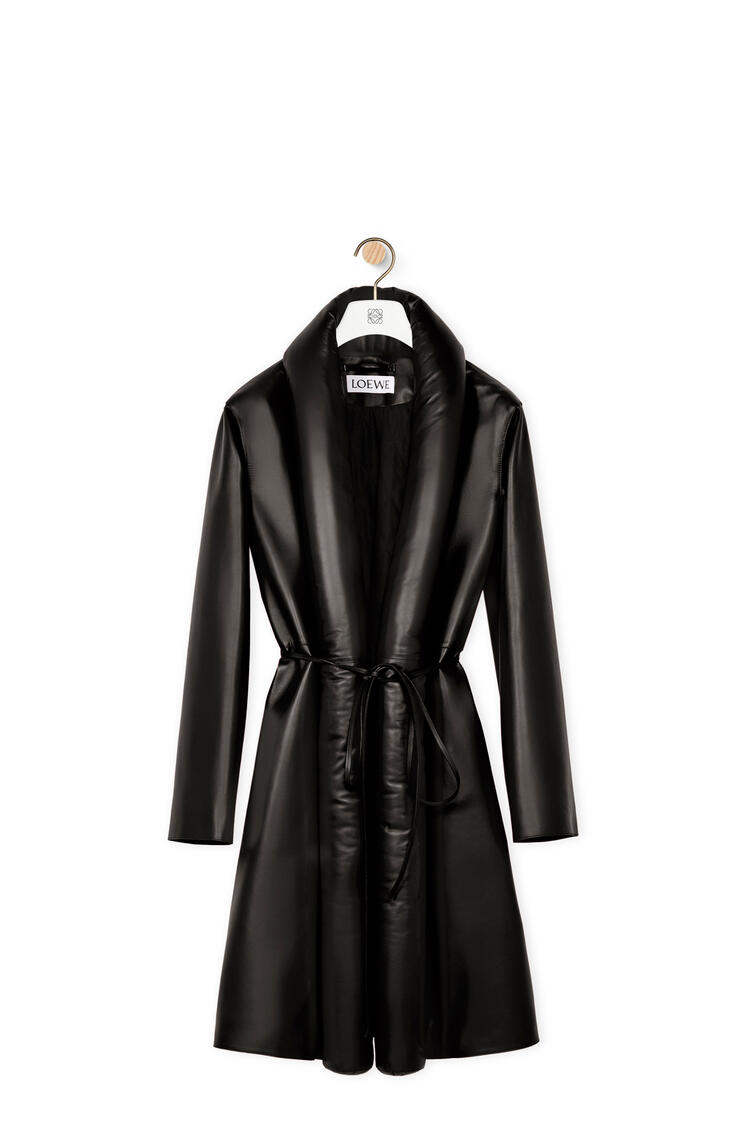 LOEWE Belted coat in nappa Black/Black pdp_rd