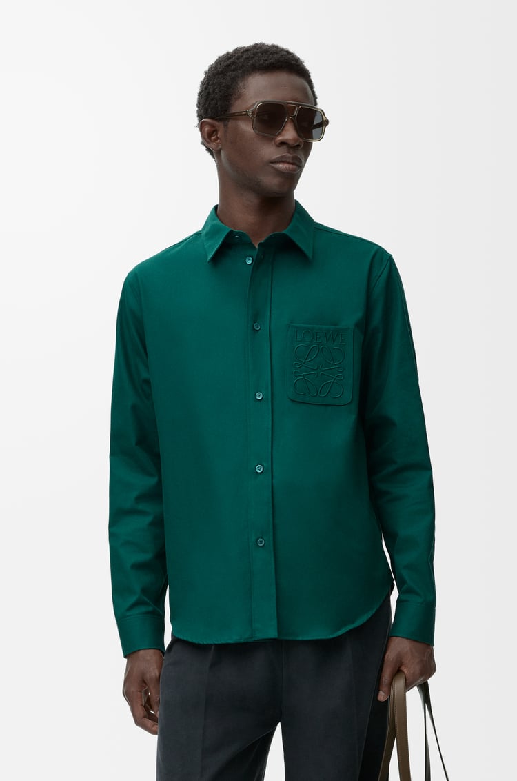 LOEWE Shirt in cotton Dark Green
