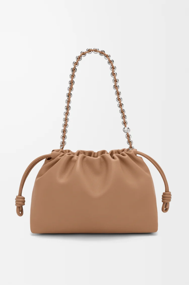 LOEWE Medium Flamenco purse in mellow nappa lambskin Mocha
