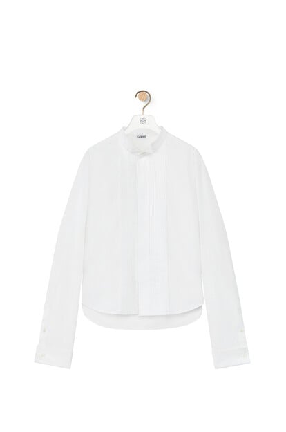 LOEWE Pleated shirt in cotton 白色 plp_rd