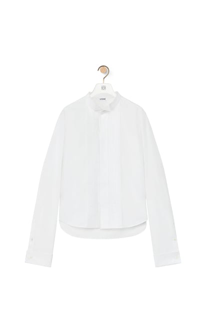 LOEWE Pleated shirt in cotton White