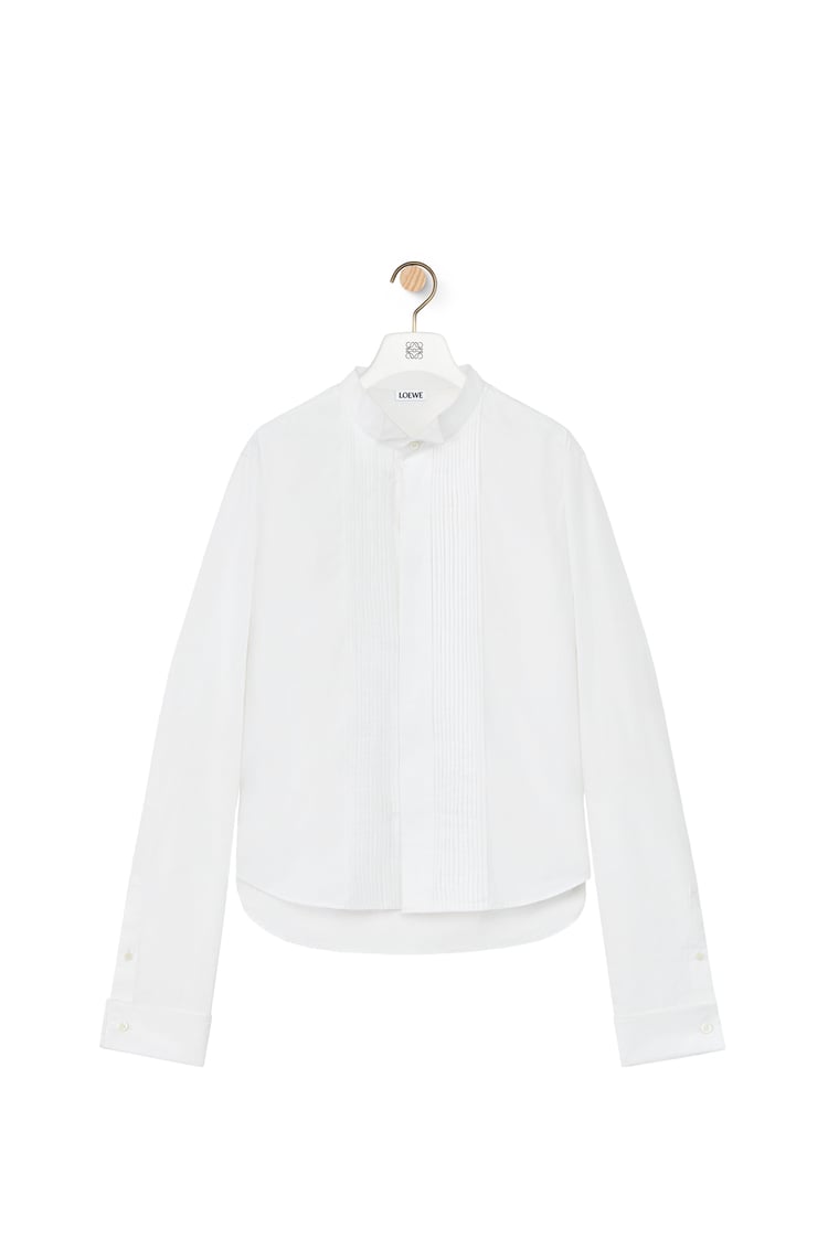 LOEWE Pleated shirt in cotton White