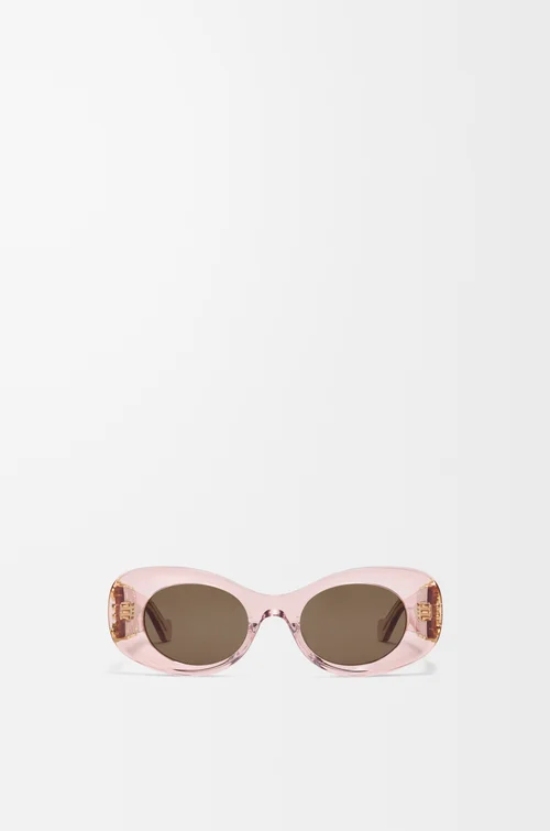LOEWE 椭圆形 Maxi Anagram 太阳镜 Transparent Antique Rose