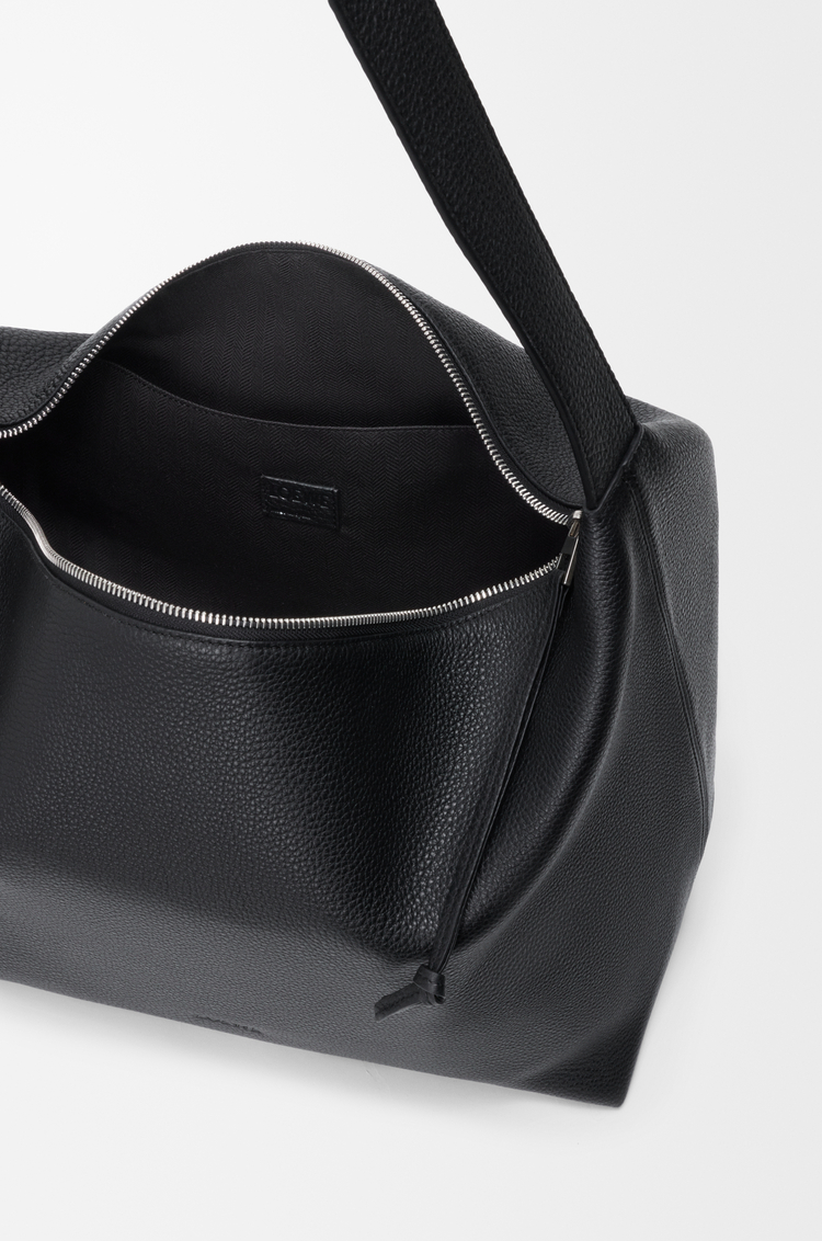 LOEWE Large Loop hobo in supple grained calfskin Black