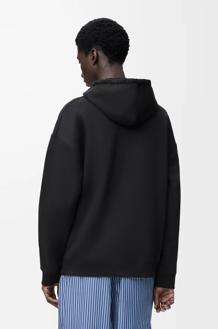 LOEWE Sudadera con capucha de corte holgado en algodón Negro