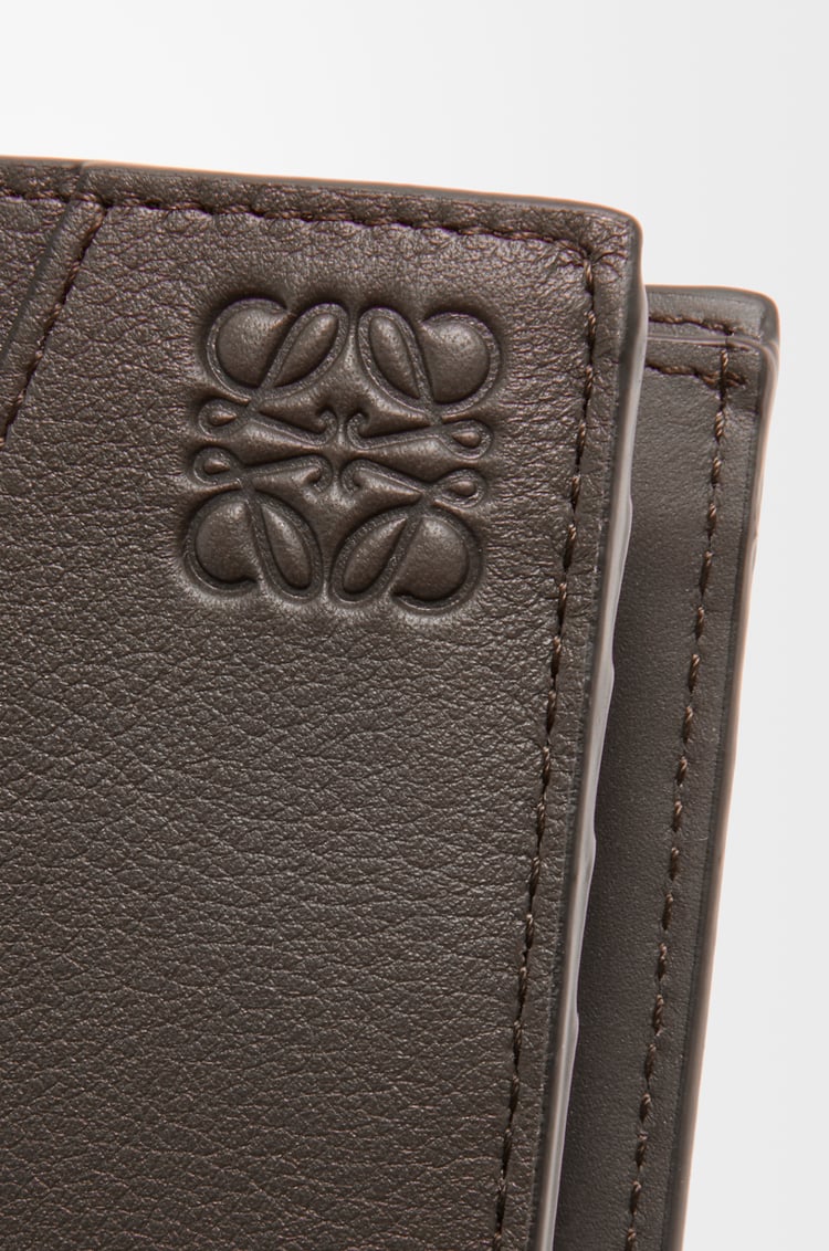 LOEWE Cartera con dos pliegues y monedero Puzzle en piel de ternera Gris Oscuro