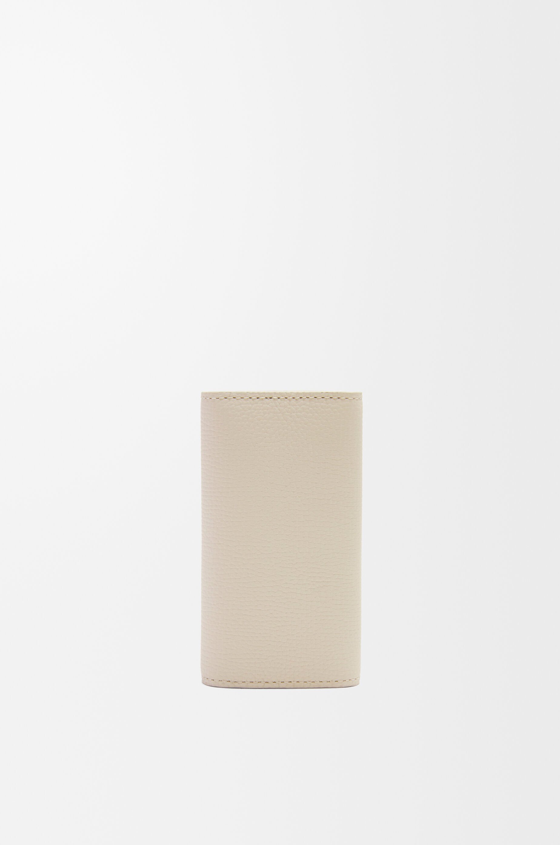 Anagram key case in pebble grained calfskin Beige - LOEWE