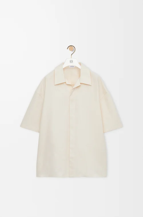LOEWE Short sleeve shirt in cotton White