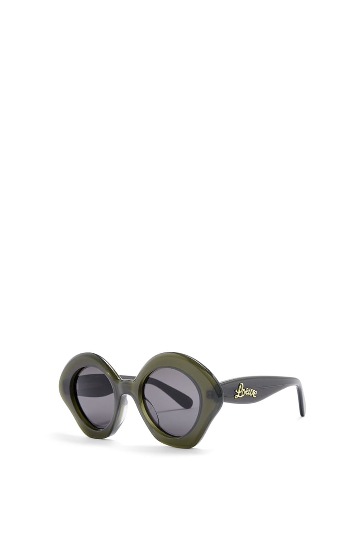 LOEWE Gafas de sol Bow en acetato Khaki Brillante