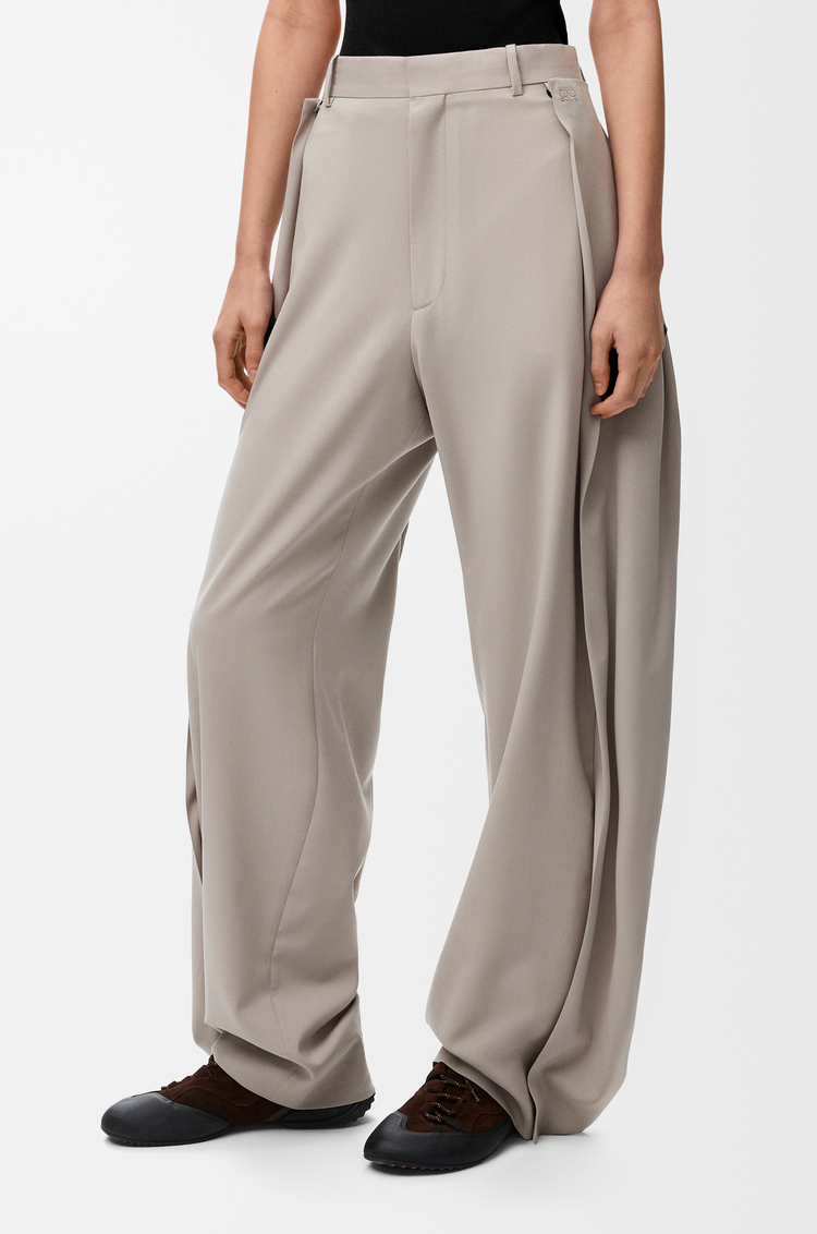 LOEWE Trousers in wool Light Taupe
